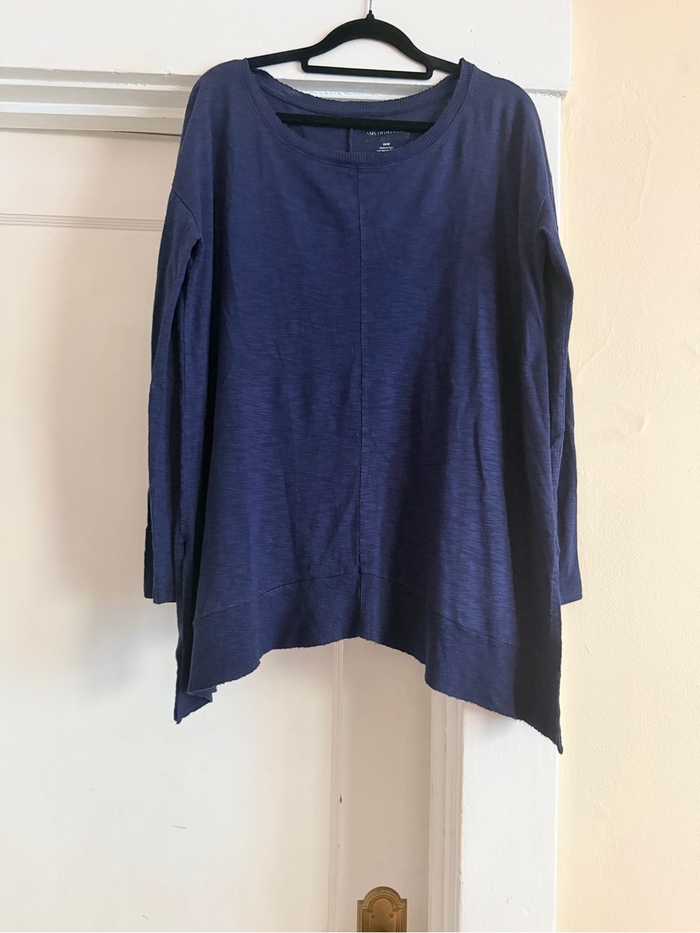Saks Fifth Avenue Women's Dark Navy Long-Sleeve Asymmetric Tunic